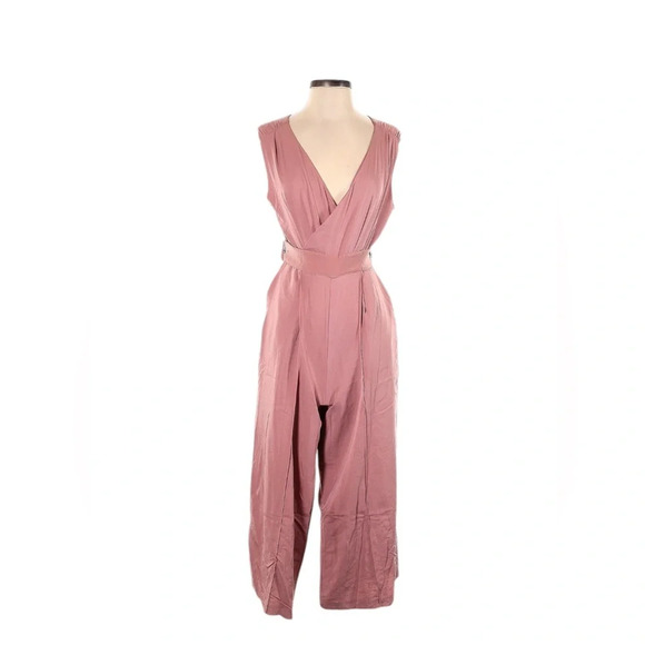 Moussy Women’s Office Pink Flared Leg Jumpsuit- Size 1 (Small) - Picture 1 of 4